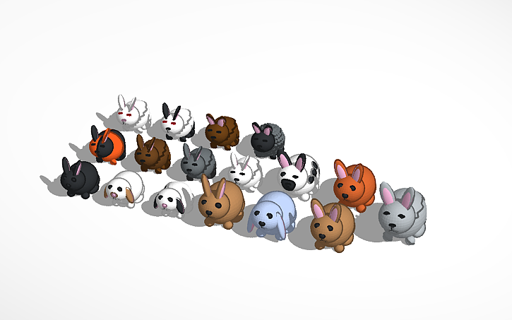 3D design Rabbits - Tinkercad