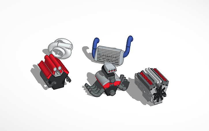3D design Engine Parts - Tinkercad
