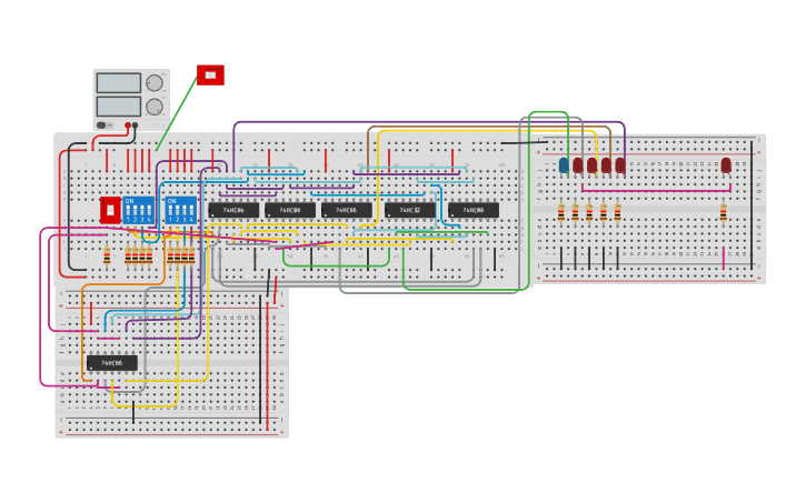 Circuit design Copy of full adder - Tinkercad