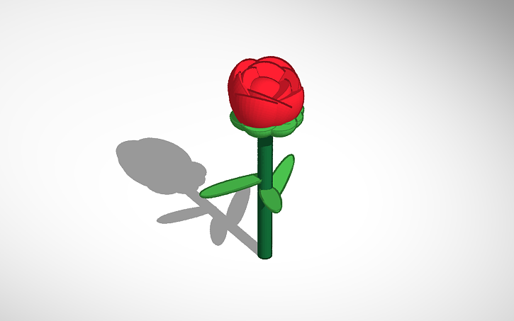3D design rose - Tinkercad