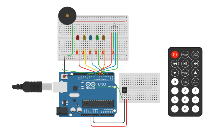 Circuit design IR Project DLD - Tinkercad