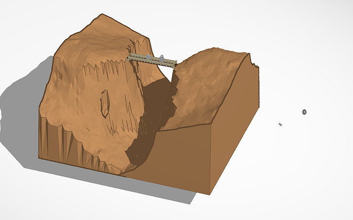 Cliff Top Project Module 3D design Cliff Masters - Super Cliff - v2 With bridge - Tinkercad