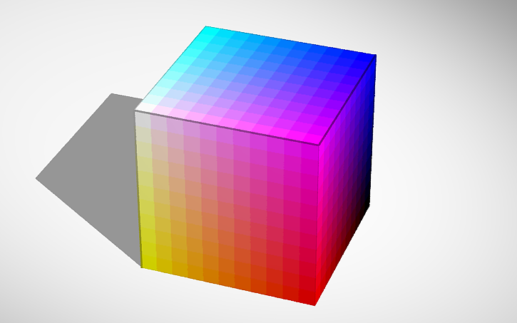 3D design RGB Cube - Tinkercad