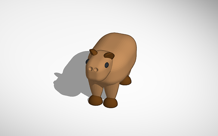 3D design capybara - Tinkercad