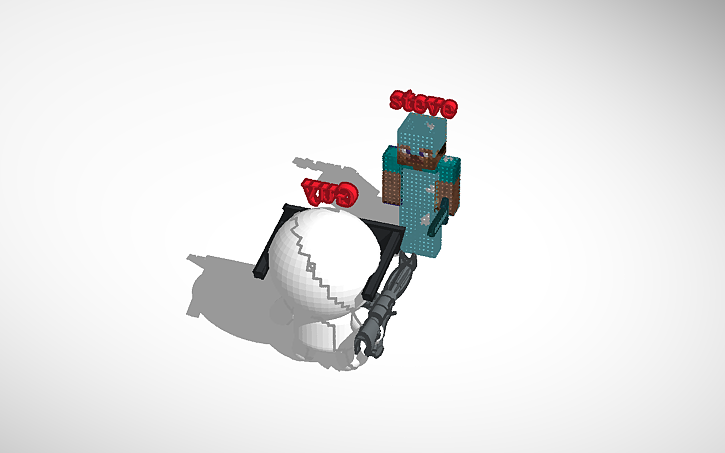 3D design Minecraft Steve and Guy - Tinkercad