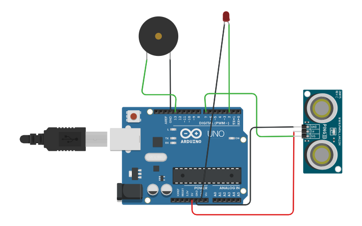 Circuit design Sensor + LED - Tinkercad