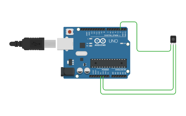 Circuit design IR Speed Sensor - Tinkercad