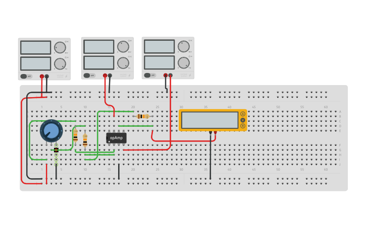Circuit design Sumador Inversor - Tinkercad
