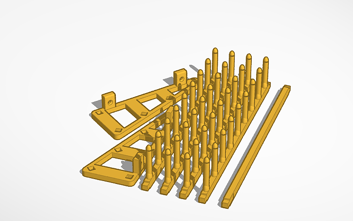 3D design Thread Spool Holder Wall Mount 36 Complete - Tinkercad