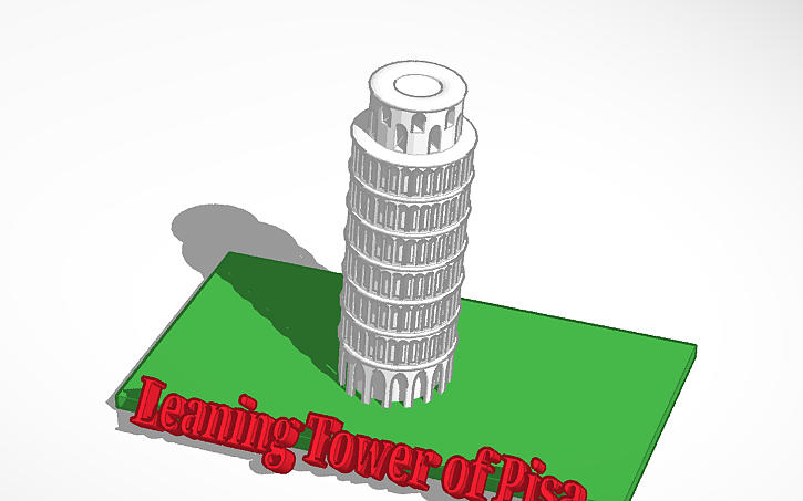 3D design Leaning Tower of Pisa- 3.99deg - Tinkercad