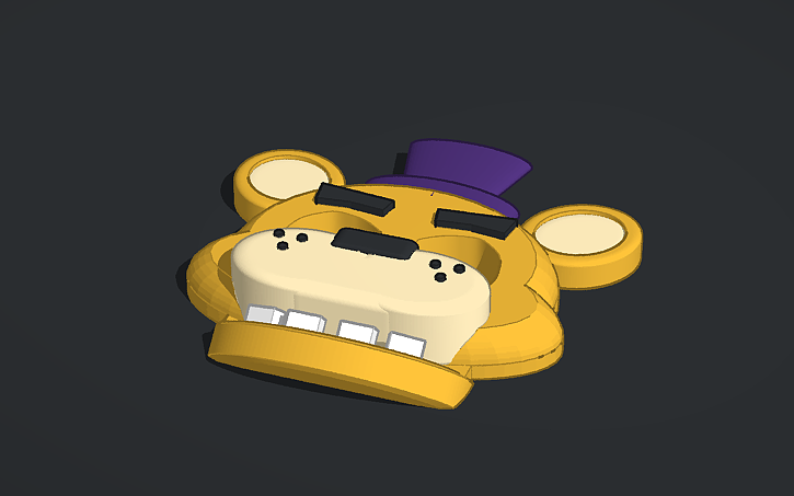 3D design Fredbear Mask - Tinkercad