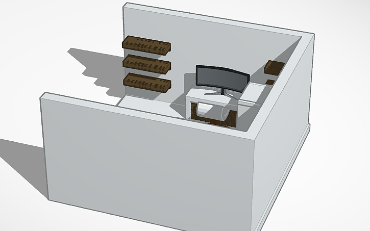 Modern Tinker 3D design Modern Bedroom - Tinkercad