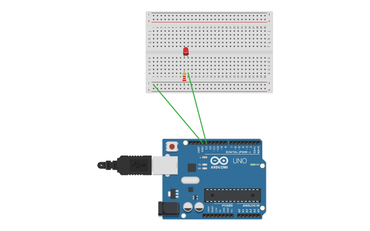 Circuit design Encender un led con Arduino - Tinkercad