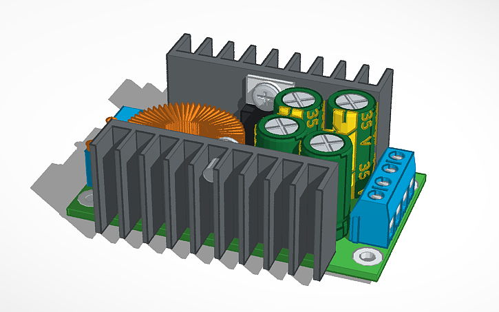 3D design LM2577S LM2596S Voltage Converter Module - Tinkercad