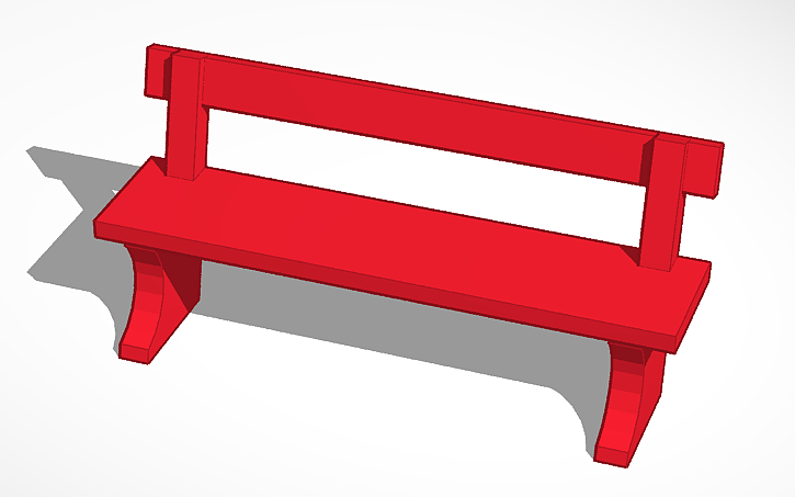 3D design New Bench - Tinkercad
