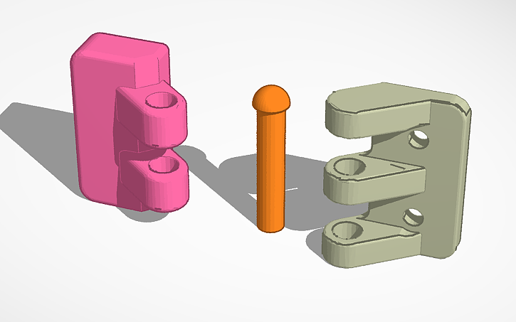 3D design exploded hinge single - Tinkercad