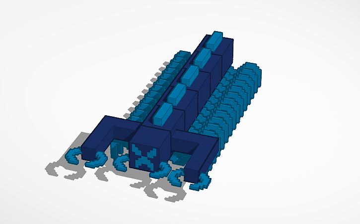 Minecraft Centipede 3D design Minecraft void centipede model - Tinkercad