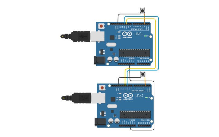 Circuit design Trasmissione seriale biderizionale tra due Arduino 28.10 ...