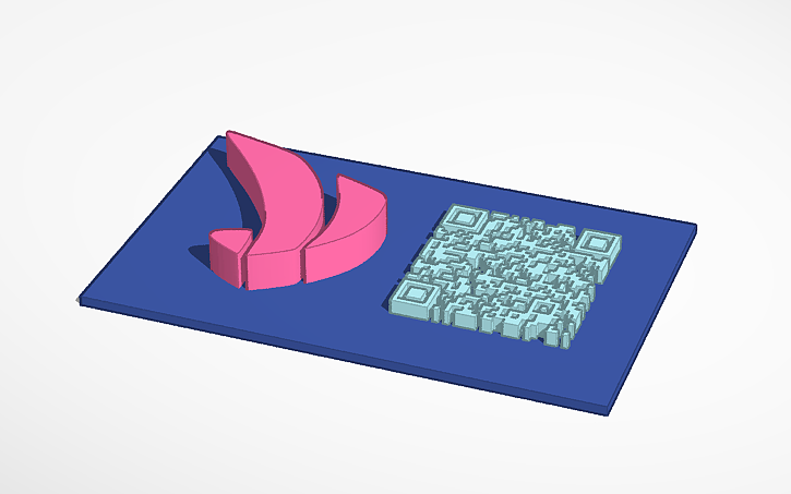 3D design 3D Print and QR Code - Tinkercad