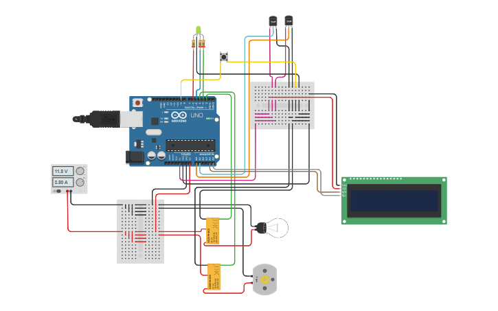 Circuit design Armoire PLA I2C - Tinkercad