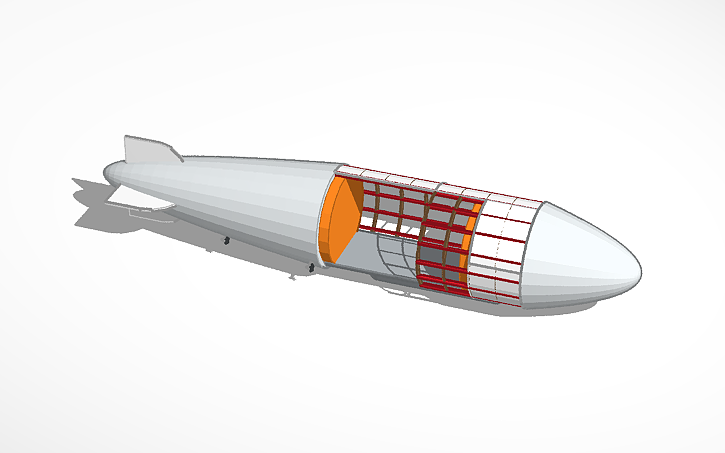 3D design Zeppelin Cross section - Tinkercad