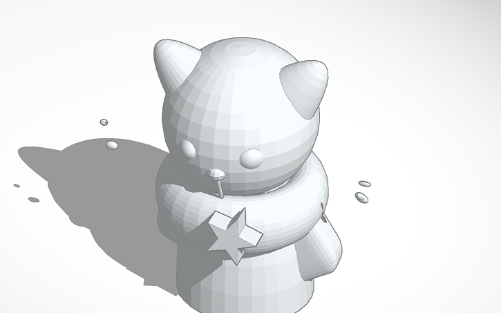 3D design cat - Tinkercad