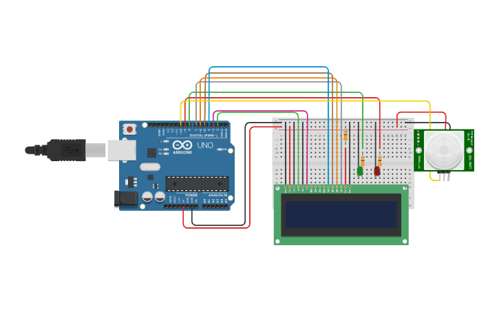 Circuit design LCD - CENSOR - Tinkercad