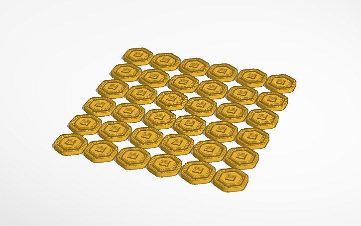 50 Robux Vector 3D design Robux - Tinkercad