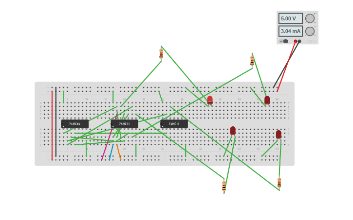 Circuit design DEMULTIPLEXER - Tinkercad