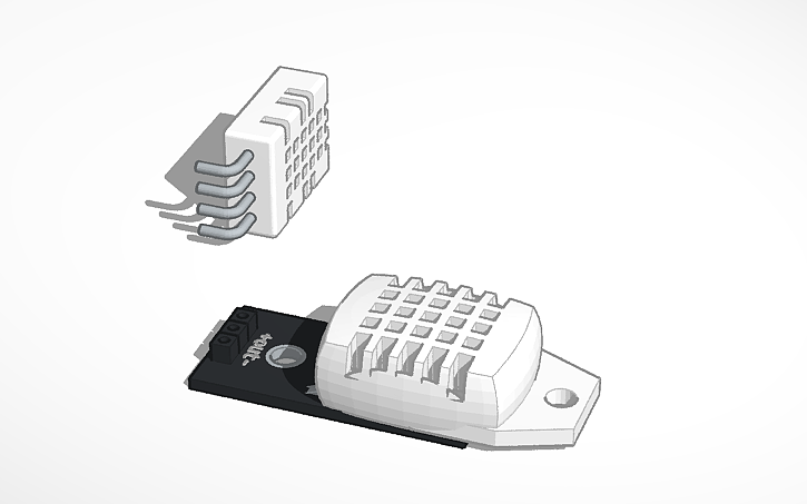 3D design DHT-11 Temp/Humidity Sensor - Tinkercad