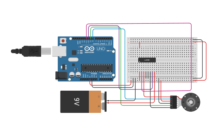 Circuit design ENCODER - Tinkercad
