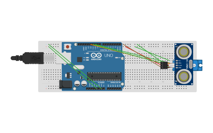 Circuit design Radar. - Tinkercad
