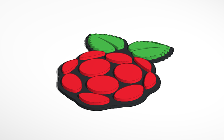 Gradient Raspberry Pi Logo 3D design Raspberry Pi Logo assembly - Tinkercad