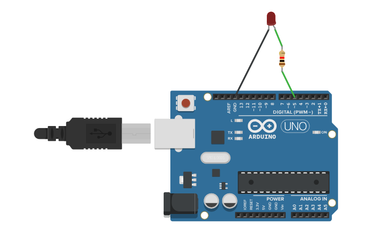 Arduino Led Cad Circuit design led + arduino - Tinkercad