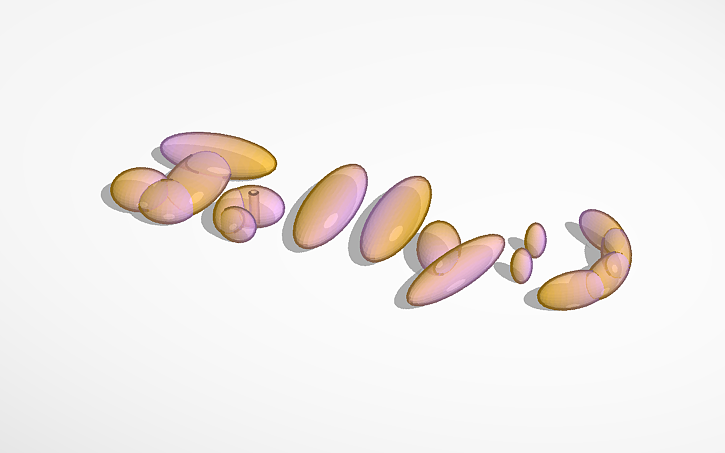 3D design Copy of Create text fonts challenge! - Tinkercad