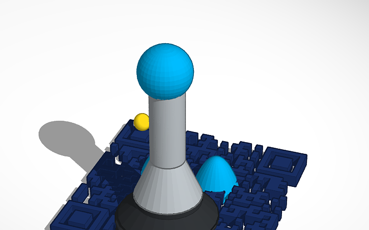 3D design Pac man Queen - Tinkercad