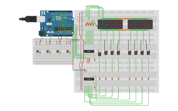 Circuit design chess clock v3 - Tinkercad