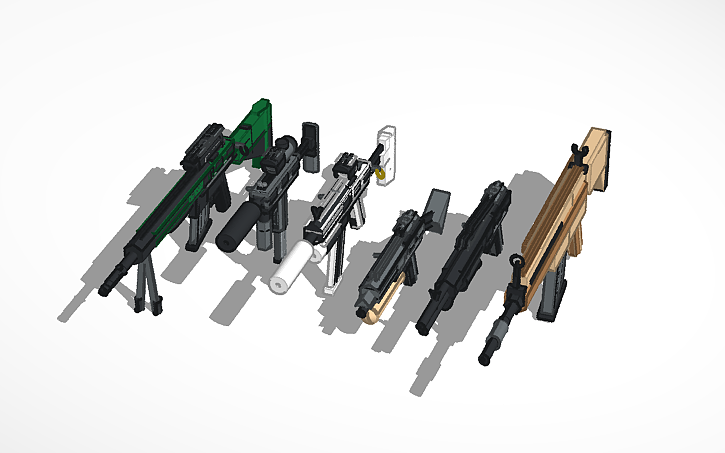 3D design guns - Tinkercad