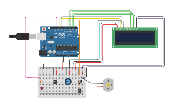 Circuit design Automatic Temperature Control System - Tinkercad