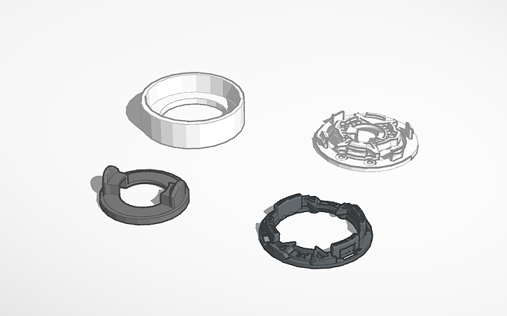 Beyblade Structure 3D design Beyblade LR Chassis Template - Tinkercad