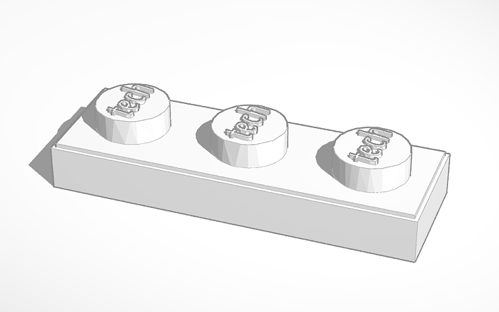 3D design 1x3 Lego-ish Inverted Tile - Tinkercad