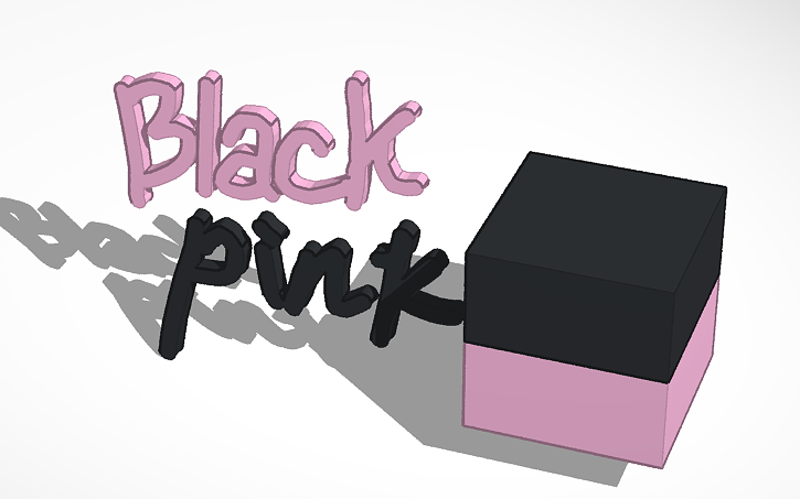 3D design black pink - Tinkercad