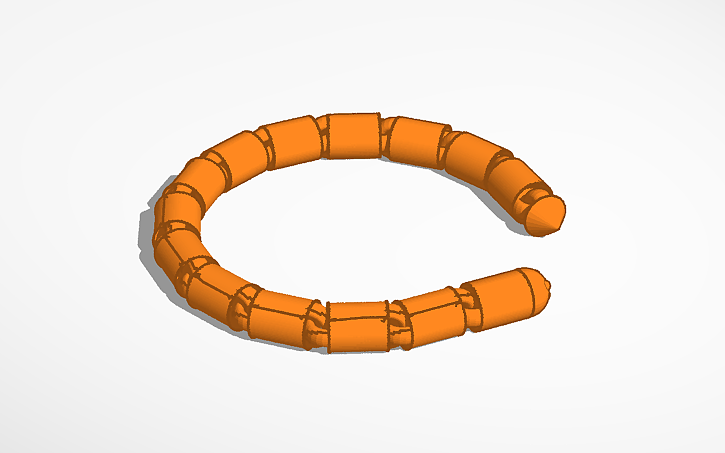 3D design Simple Flexi Snake - Tinkercad