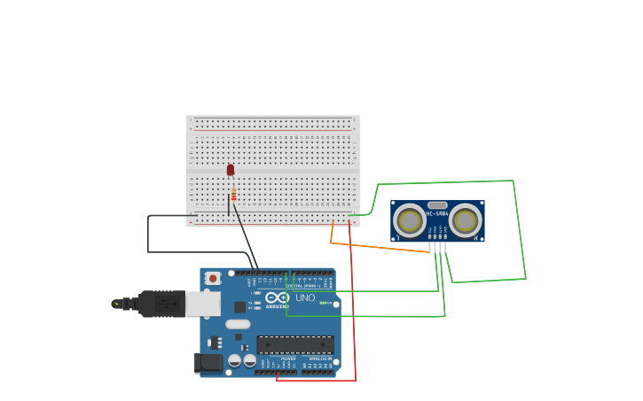 Circuit design led y sensor - Tinkercad