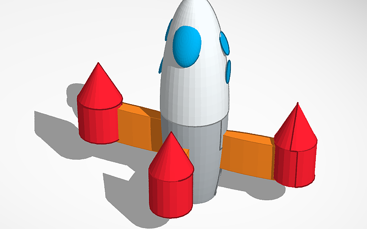 Cad Software Rocketship 3D design rocketship - Tinkercad