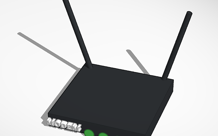 3D design mi modem - Tinkercad