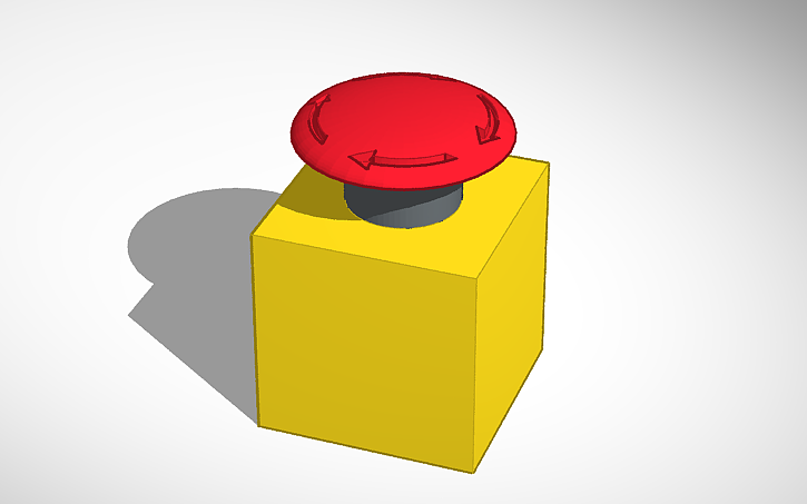 3D design e stop button - Tinkercad