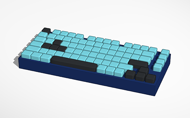 Customizable Cad Keyboard 3D design Mechanical Keyboard - Tinkercad