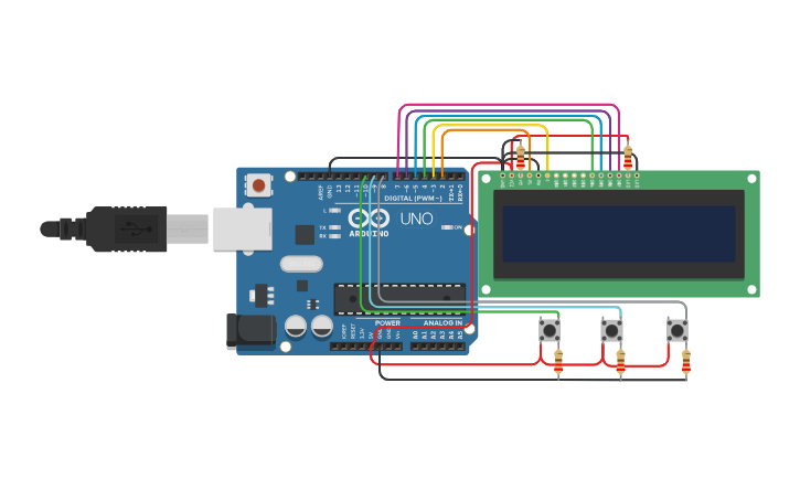 Circuit design Reloj Digital con Arduino - Tinkercad