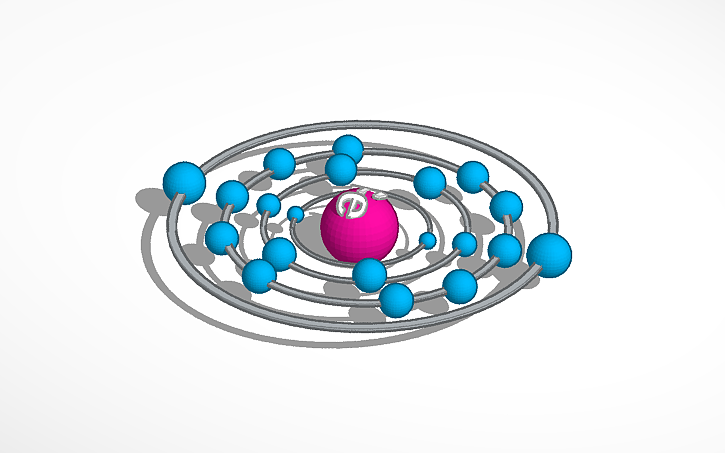 3D design Iron Atom- MA2 - Tinkercad